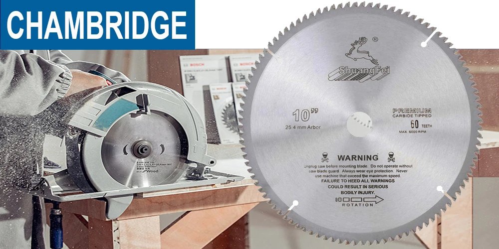 10-Zoll-Hartmetall-Sägeblatt Holz bearbeitung runde Schneid scheibe für Haushalts schneide maschine Faserplatten Weichholz Hartholz schneiden – Detail 1