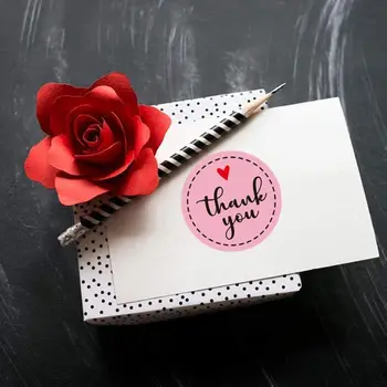 

500pcs Thank You Stickers Handmade Round Packaging Seal Label Scrapbooking Decoration Baking