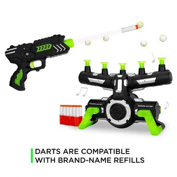 

Floating target shooting flying toy game and target music toy flashing toy shooting in the dark will light up baby toys