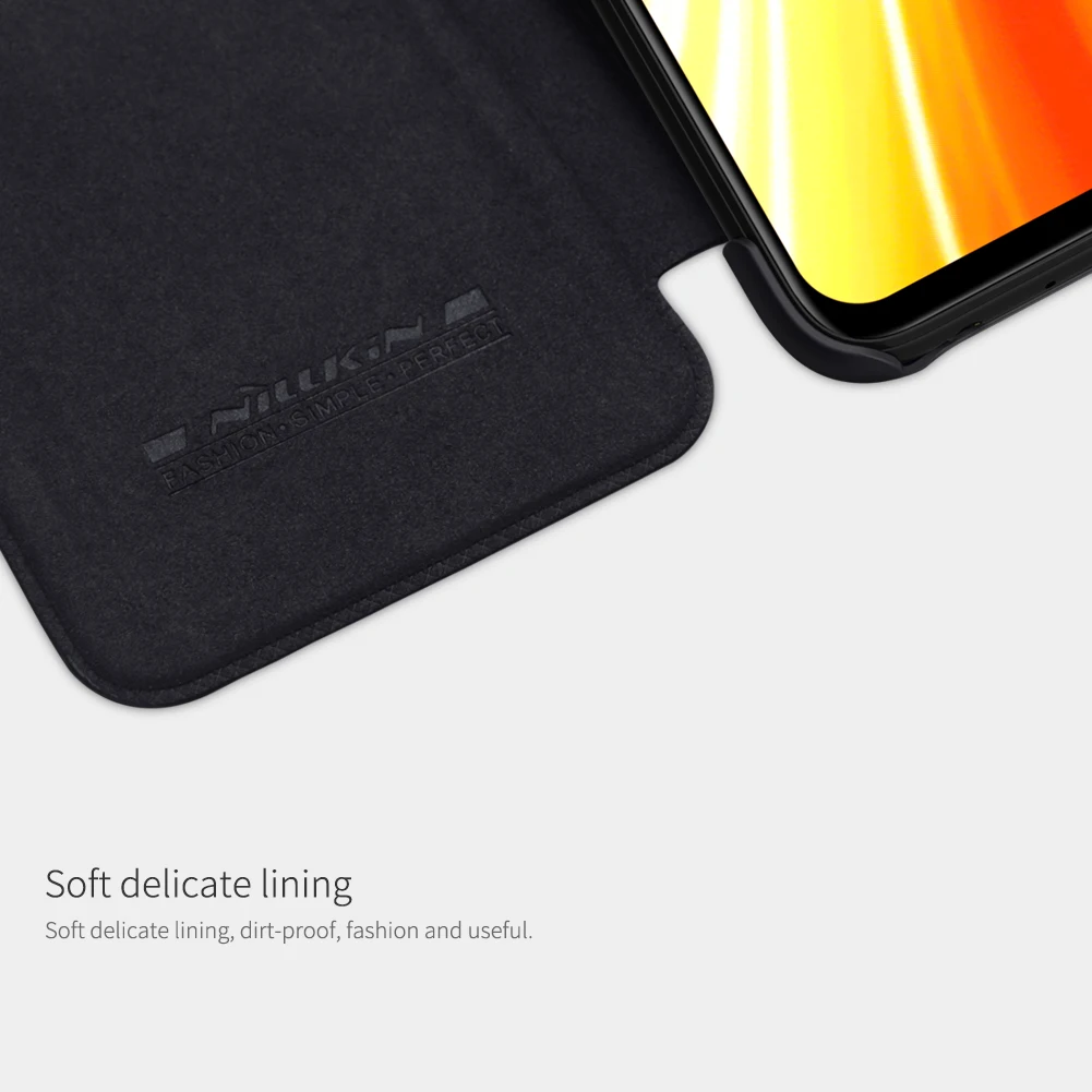 Кожаный чехол Nillkin для Xiaomi Redmi Note 8 Qin серии Флип-Чехлы Роскошные чехлы для телефонов задняя крышка
