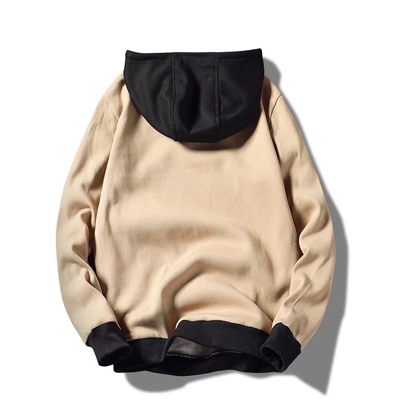  Men Fashion Embroidery Hoodies Long-Sleeve Sweatshirt Matching Color Casual Streetwear Spring Plus 