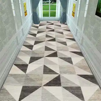 

Nordic Geometric Triangular Entrance Doormat Parlor Bedside Balcony Area Rug Flannel Living Room Carpet Home Decor Corridor Mat