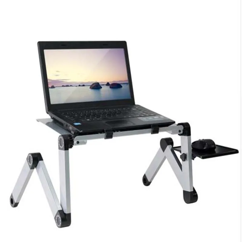 Portable Adjustable Aluminum Laptop Desk Stand Table Vented Ergonomic TV Bed Lap Stand Up Working Office PC Riser Bed Sofa Couch