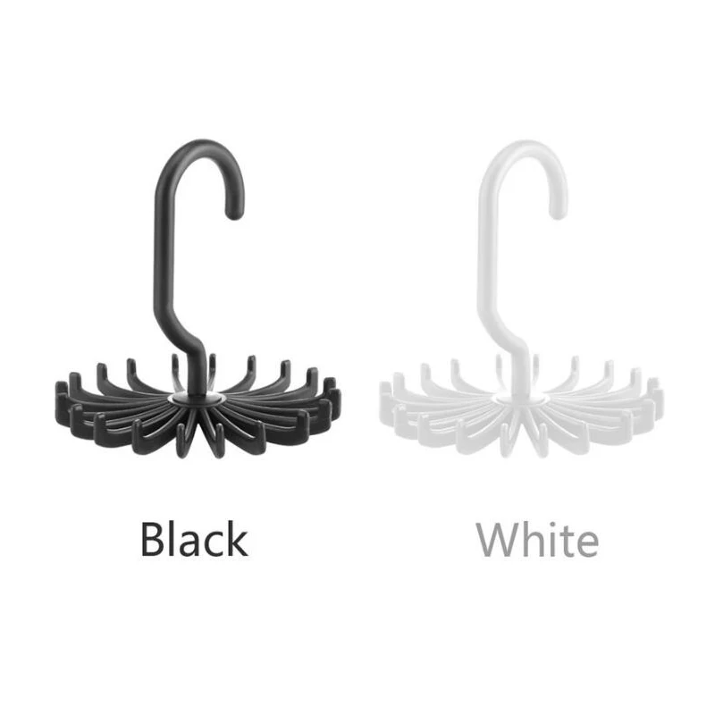 Fashion Portable Tie Rack For Closets Rotating Ties Bracelet Hook