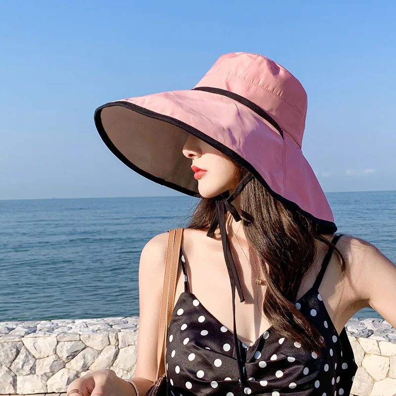 fisherman hat womens Women's Sun Hat Wide Brim Dual-sided Foldable Boonie Cap for Summer Travel Fishing Safari Sun Protection Waterproof LXH golf bucket hat Bucket Hats