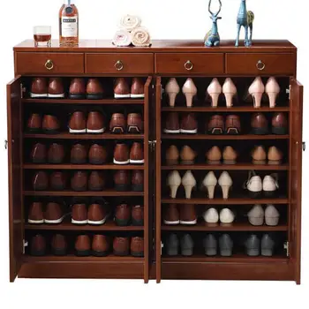 

Simple solid wood Shoe cabinet home foyer large capacity door Shoe cabinet storage cabinet porch storage cabinet