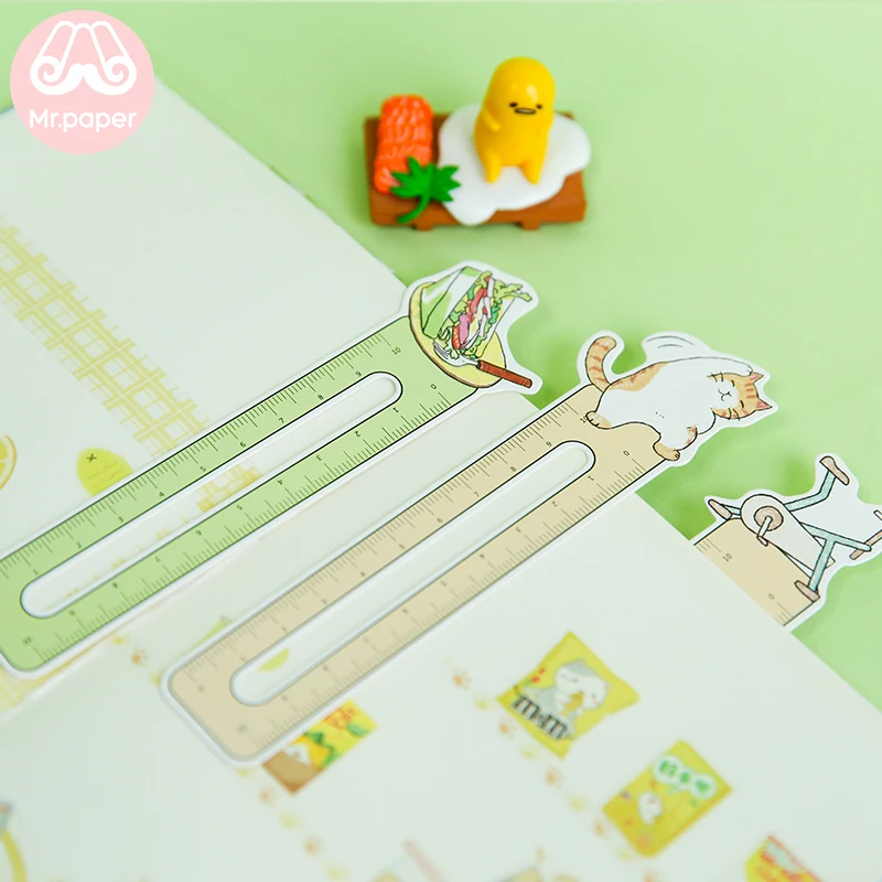 Mr paper 30 шт./кор. Kawaii Kitty линейка неправильные закладки для новизны книга для чтения создатель страница инструмент для письма бумажная линейка закладки