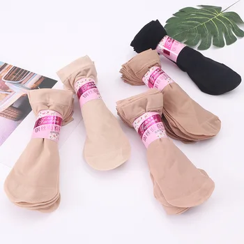 

10 Pairs/Lot Summer Female Short Socks Sexy Women's Socks Thin Crystal Transparent Silk Socks Girl Ankle Sox