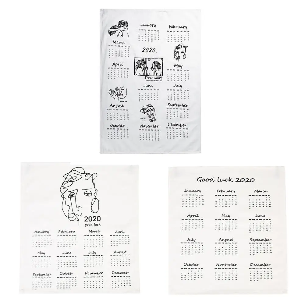 

2020 New Year Mini Table Calendar Creative Simple Desk Calendar Decoration Daily Timetable DIY Creative Calendar