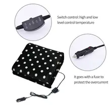 12V Электромобиль одеяло с подогревом путешествия зима кемпинг поездки(6" x 40", черный) Q1QC