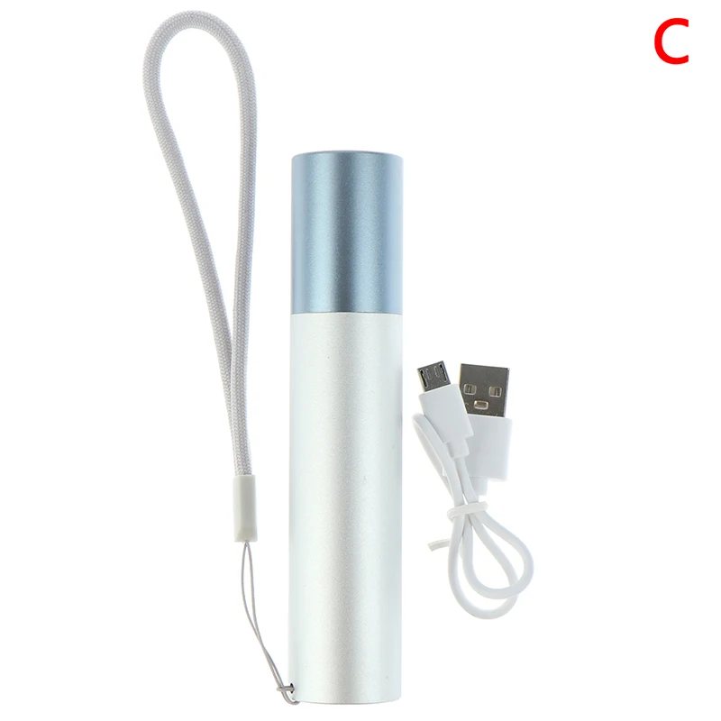 Светодиодный мини-фонарик 3 USB Перезаряжаемый режим освещения водонепроницаемый фонарь телескопический зум стильный портативный костюм для ночного освещения - Color: C