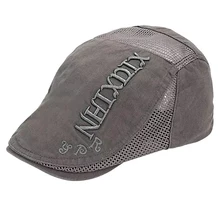 Мужская мода пот абсорбент козырек купол берет Регулируемый письмо шаблон вышивка Повседневные шапки подарок сетка износостойкость открытый