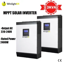 MPPT солнечный инвертор 3KVA чистая Синусоидальная волна гибридный солнечный вспомогательный Инвертор 24V 220V Встроенный 25A 60A MPPT PV Контроллер заряда