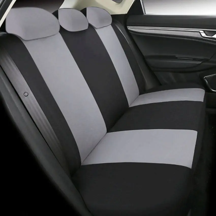 Чехлы для автомобильных сидений 9 шт./компл. универсальные чехлы для автомобильных сидений подходят для салонов аксессуары протектор цвет серый красный автостайлинг