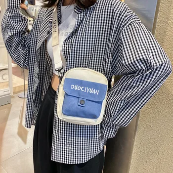

Women Shoulder Bags 2020 Summer New Fashion Handbags Female Canvas Crossbody Bags School Students Bookbag Letter Messenger Bags