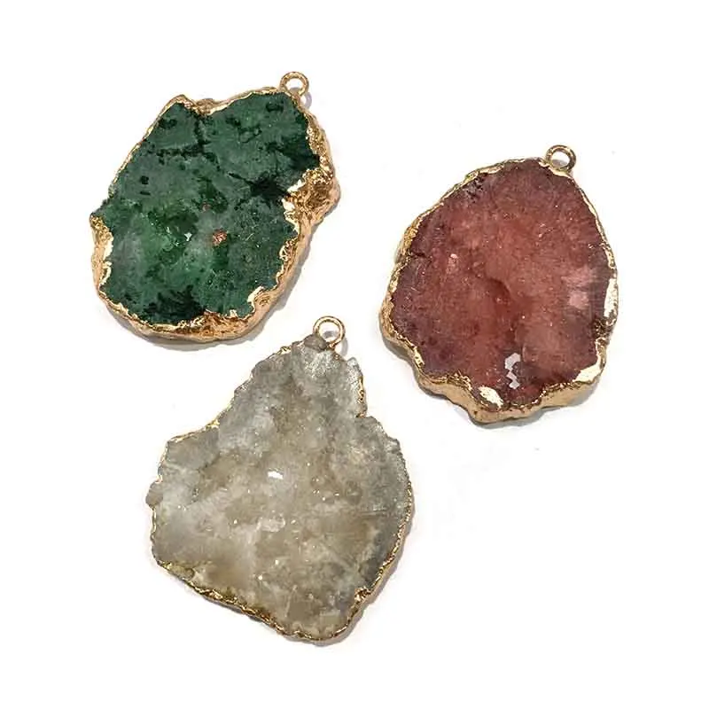 Кристалл нерегулярный натуральный камень Кулон Нерегулярные DIY для ожерелья или ювелирных изделий