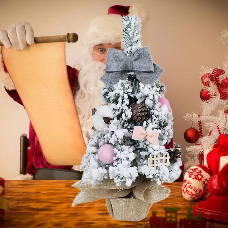 3D DIY Настольная мини Рождественская елка украшения для дома Новогодний фестиваль миниатюрные искусственные елочные украшения подарок 45 см