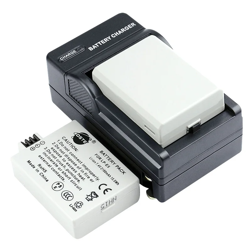 2шт 2100mAh 7 4 V 15.5Wh DSTE LP-E5 батарея для камеры 1 * DC зарядное устройство Canon 450D 500D 1000D Kiss