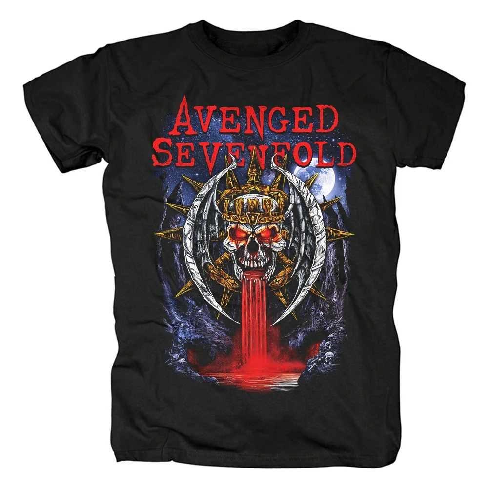 Кровопролитный Avenged семикратные бриллианты в грубой мужской тяжелой металлической альтернативной металлической черной футболке летом Азиатский размер - Цвет: style1
