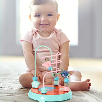 

Montessori Beads Puzzle Toy For Baby Kids Colorful Mini Around Beads Wire Maze Math Toy Toddler Educational Model Christmas Gift