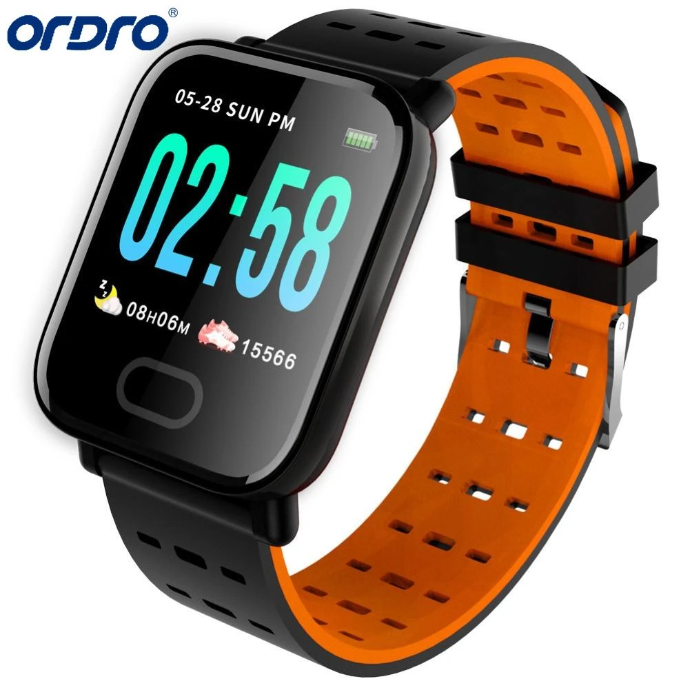 2020 New A6 Plus Waterproof Wrist Watch Heart Rate Blood Pressure Monitoring Fitness Smart Bracelet For Android IOS Support APP