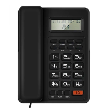 

Wired Desktop Wall Phone Call ID Landline Telephone Wholesale Home Office Hotel Without Battery Bring Power Display Fixed Phone