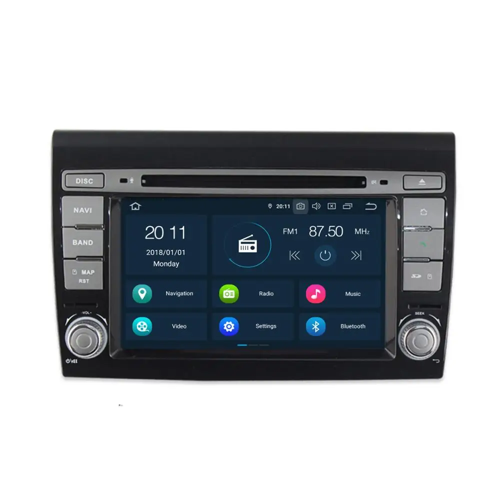 Discount COIKA 4+64G RAM Android 9.0 System Car Auto Stereo For Fiat Bravo GPS Navi Radio Multimedia Phonelink DVR Mirror Screen SWC BT 2