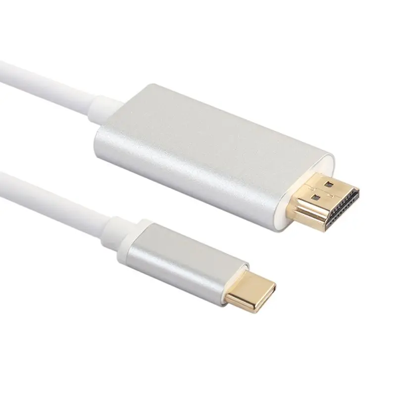 USB-C разрешение Effelon 1,8 M 4K type C USB 3,1 Мужской HDMI кабель для Macbook 12 дюймов/Chromebook/Lumia950 XL и т. Д. Серебро