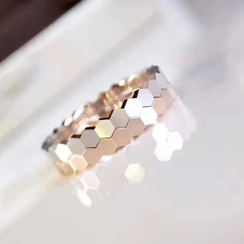 WithoutDiamond Роскошные брендовые ювелирные изделия из чистого 925 пробы серебра, кольца для влюбленных в пчелу, серебряные обручальные кольца, обручальные кольца высшего качества, волнистые кольца в виде пчелы - Цвет основного камня: WithoutDiamond