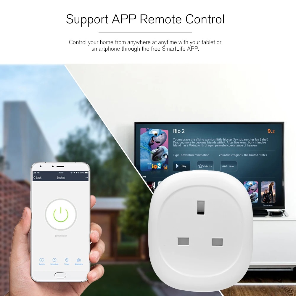 Wi-Fi вилка умная розетка голосовое приложение дистанционное управление и функция таймера Великобритания вилка работает с Alexa Google Home Smart life tuya mini