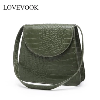 

Lovevook women bag shoulder bag handbags female luxury crossbody bag Crocodile Pattern high quality messenger bags designer 2020