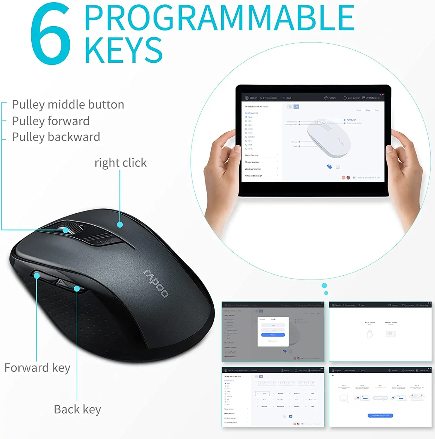 Mode Mice, ergonômico, 1600 DPI, mouse silencioso