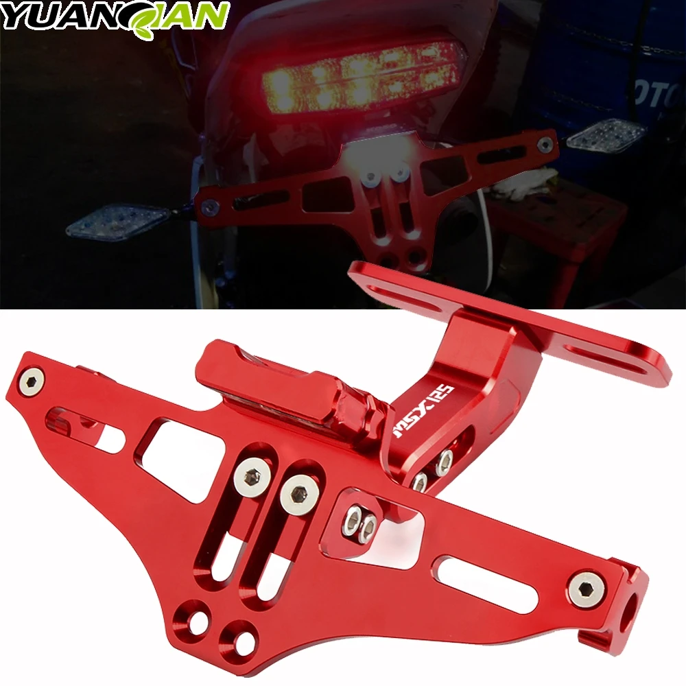 FOR Honda MSX125 Grom MSX 125 2014 2015 2016 2017 2018 2019 CNC Motorcycle License Number Plate Frame Holder Bracket With LED | Автомобили