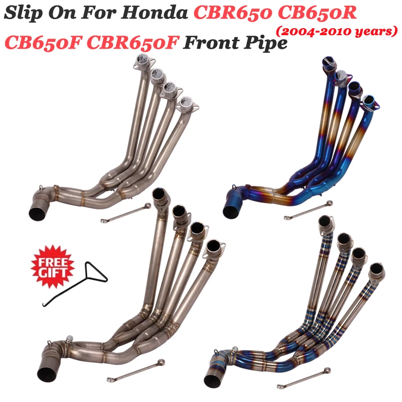 

Slip On For Honda CBR650 CB650R CB650F CBR650F 2014 - 2020 Motorcycle Exhaust System Escape Titanium Alloy Front Tube Link Pipe