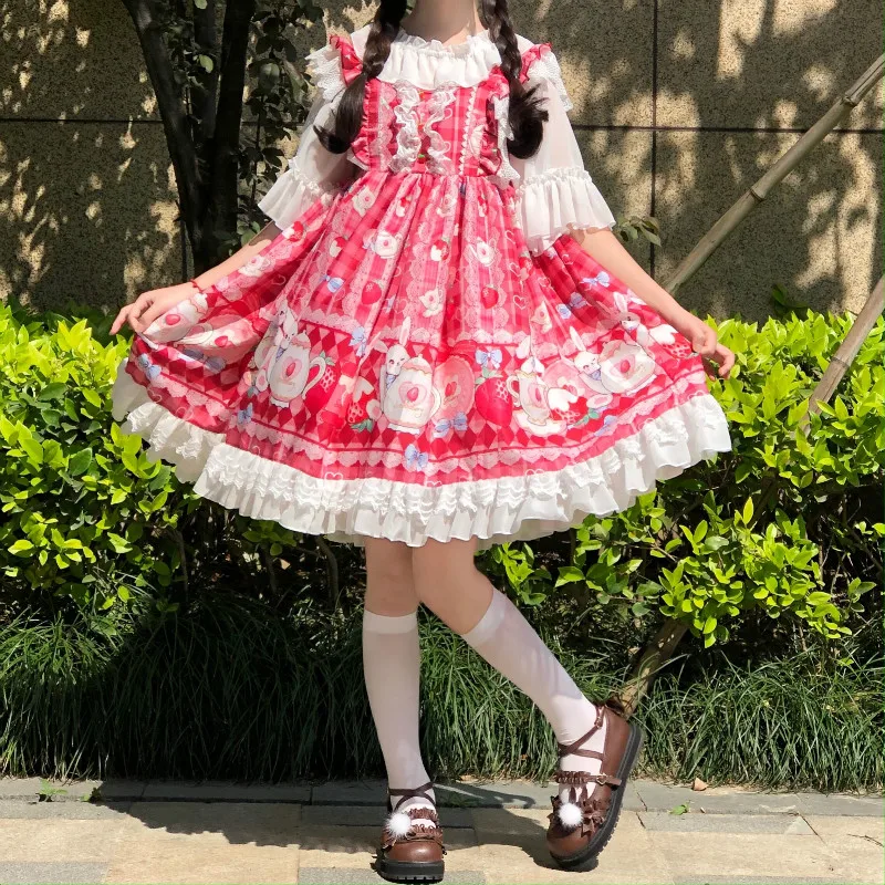 Cosplay&ware Lolita Tea Rabbit Dress Sling Jsk Shirt Renaissance Gothic Party Sweet -Zentai shop online H72cdceab36f848d1abad3d67fde57ec20.jpg