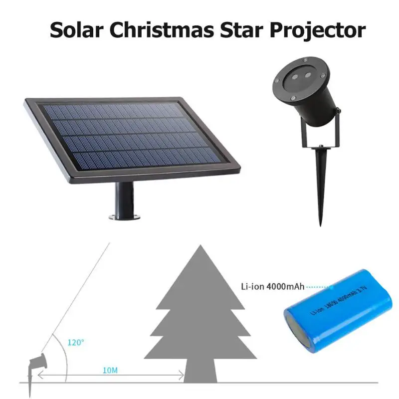 2 Type Solar LED Laser Projector Disco Light Waterproof Christmas Party Lights Outdoor Garden Home Lawn Landscape Projector Lamp