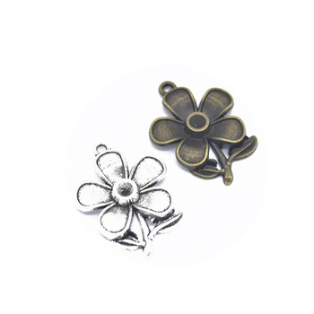 

12pcs Charms Flower 28x20mm DIY Jewelry Making Pendant Fit Earring Necklace Bracelet Handcraft