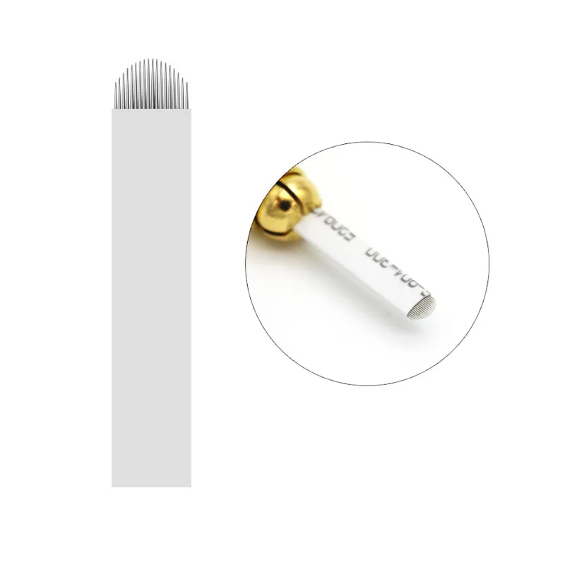 

100 Pcs Tebori Microblading Microblading Black Needles 0.20MM 18 U-Shape Arc Eyebrow Needle Tattoo Supplies