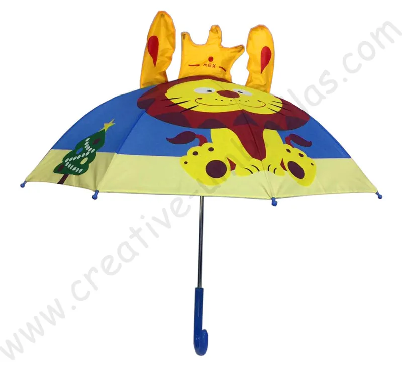 tiger design Детский зонт, детский зонт с героями мультфильмов-Тигр, автоматическое открытие. Анти-гром ветрозащитный стекловолокно, безопасный и экологичный детский зонтик - Цвет: tiger design