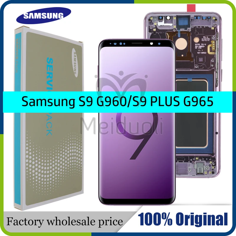 

ORIGINAL AMOLED Replacement for SAMSUNG Galaxy S9 S9+LCD Touch Screen Digitizer with Frame G960 G965 display