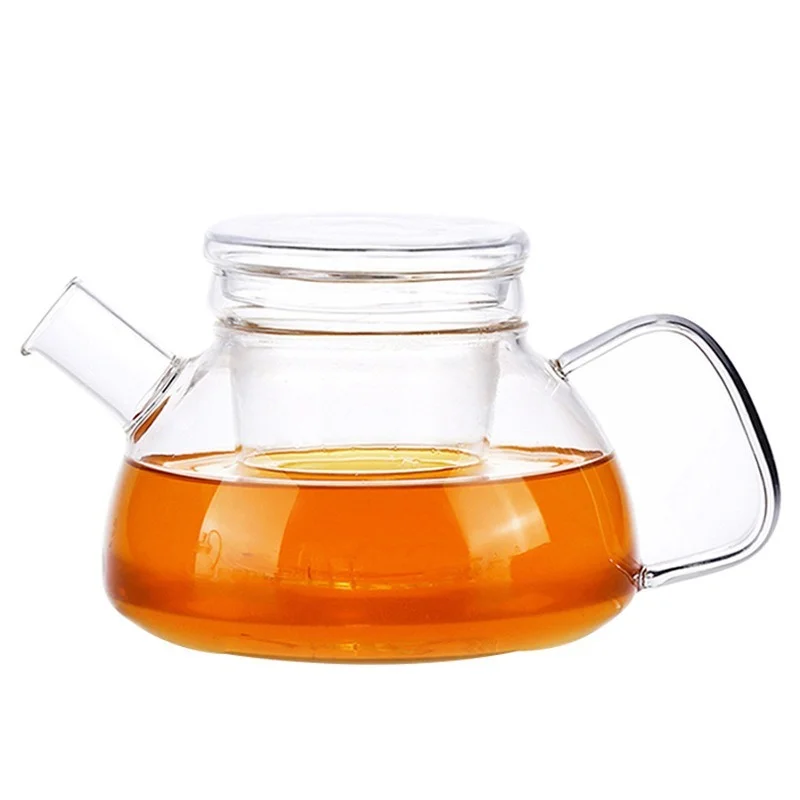 

700ml Glass Teapot Handmade HeatResistant Borosilicate Thick Tea Pot Filter Home Kitchen Drinkware