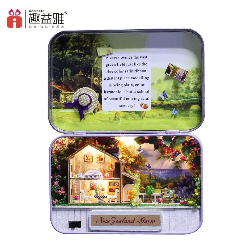 3D DIY коробка театр Dream Town Миниатюрный Кукольный дом деревянный кукольный домик теплый светодиодный светильник игрушка на день рождения, Рождество для детей T006/T007