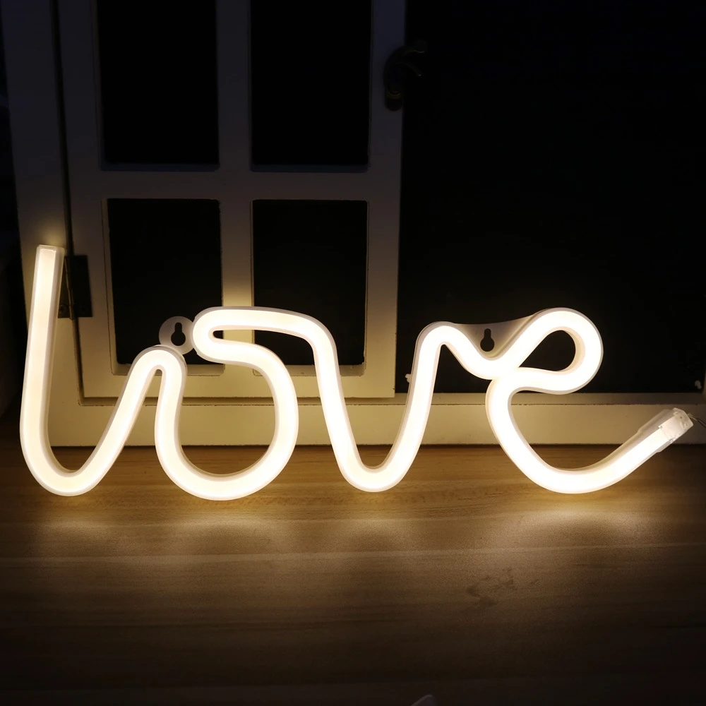 NEWKBO неоновый Ночной светильник в форме сердца светодиодный светильник для детской спальни прикроватное украшение для свадебной вечеринки декоративный светильник s