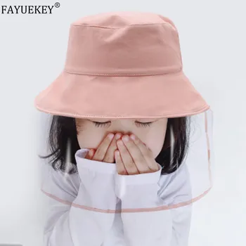 

Protective Mask Hat 2020 Kid Cartoon Shape Children Multifunctional bucket Hat Dust Mask Dust Cover Full Face Cap for girls boys