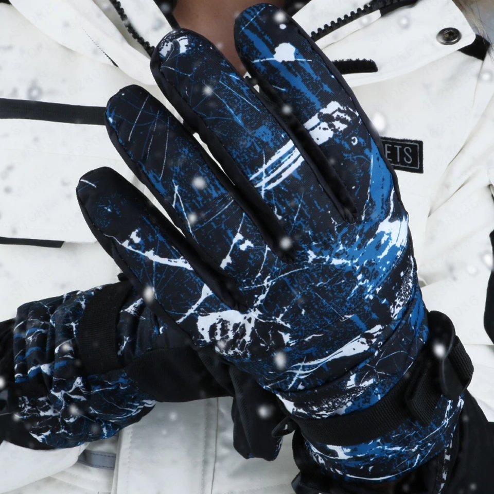 Men Women Kids Ski Gloves Winter Snow Thickened Warm Ultralight Waterproof Snowboard Gloves Motorcycle Snowmobile Riding Camping 5