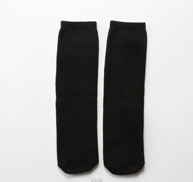 Black Socks Гольфы для мальчиков и девочек; длинные носки без пятки для школьной формы; детские белые носки; носки в стиле Харадзюку; длинные черные носки для школьников - Цвет: Black Socks