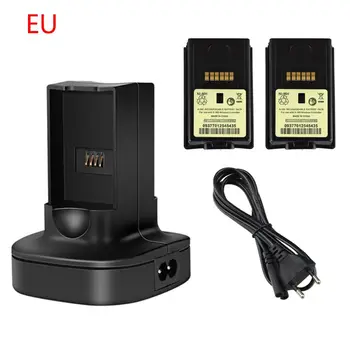 

Dual Charger Charging Dock Station with Rechargeable Battery for X-box 360 Game Controller US/EU Plug Power Cord