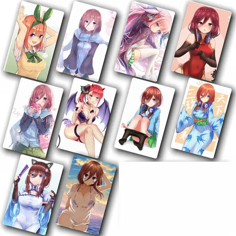 5 Toubun no Hanayome карта аниме стикер пакет DIY водонепроницаемая карта классические детские наклейки игрушки для детей 100 шт