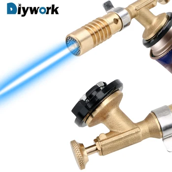 

DIYWORK Ignition Lighter Heating Welding Cooking Blow Torch Flame Gun For Camping Copper Gun Torch Butane Gas Welding Torch
