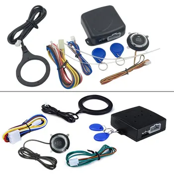 

Universal 12V one-key start Car Start Stop Button Engine Push Start Button Alarm Lock Keyless System Door Push Button
